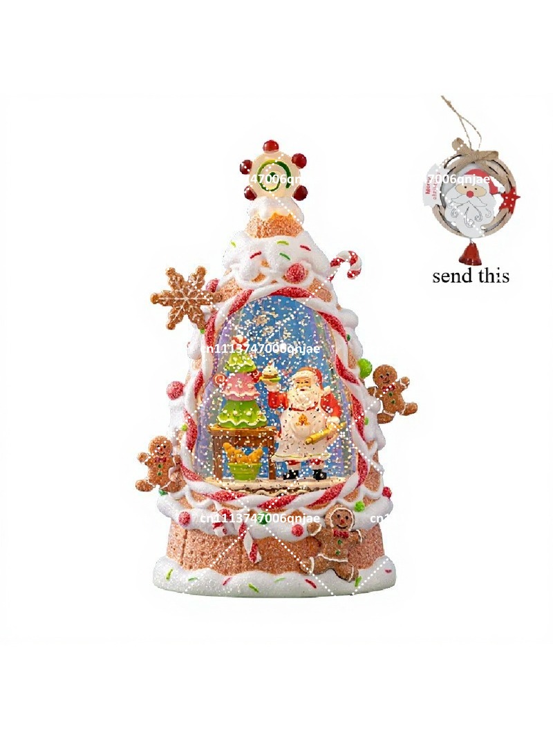 Vintage Collectible Santa - Vintage Weihnachtslaterne mit animiertem Weihnachtsmann-Zug und