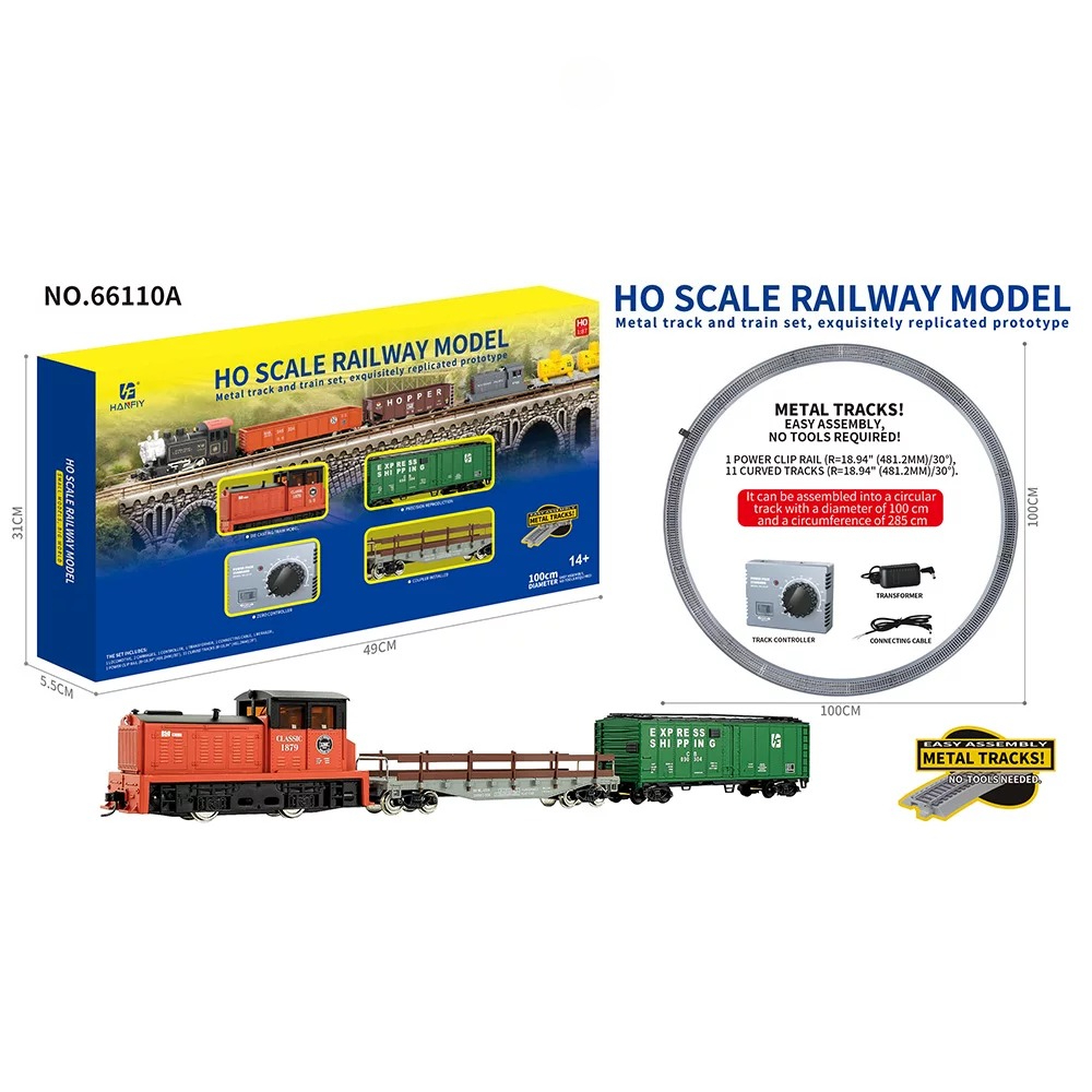 Vintage Collectibles Toys - HO-Maßstab Metall-Eisenbahnmodell 1/87 Vintage Simulations-Dampflokomotiven-Set mit