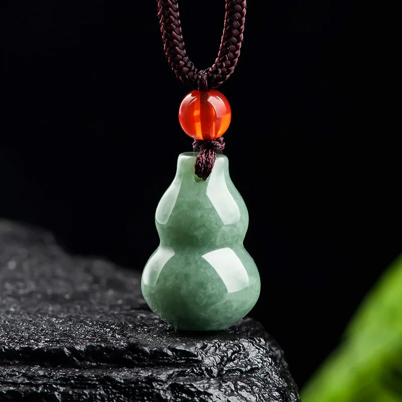 Vintage Necklace - Birmanischen Jade Kürbis Anhänger Geschenk Luxus