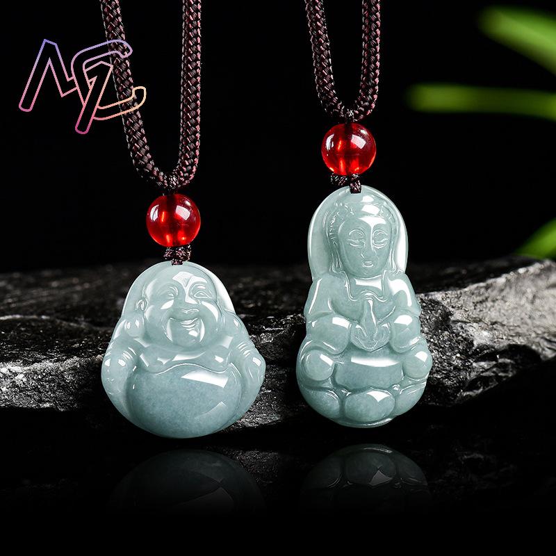 Myanmar Jadeit Guanyin Buddha  – Vintage Necklace Bewertung und Preis