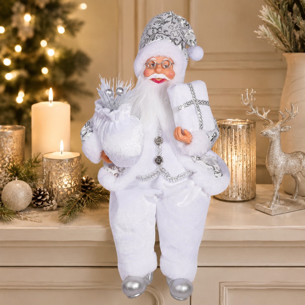 1 Stück Weißer Weihnachtsmann  – Vintage Collectible Santa Bewertung und Preis