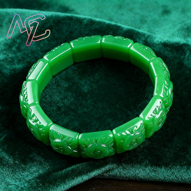 Echtes Jade-Blumen-Armband, Ar – Vintage Collectible Item Bewertung und Preis