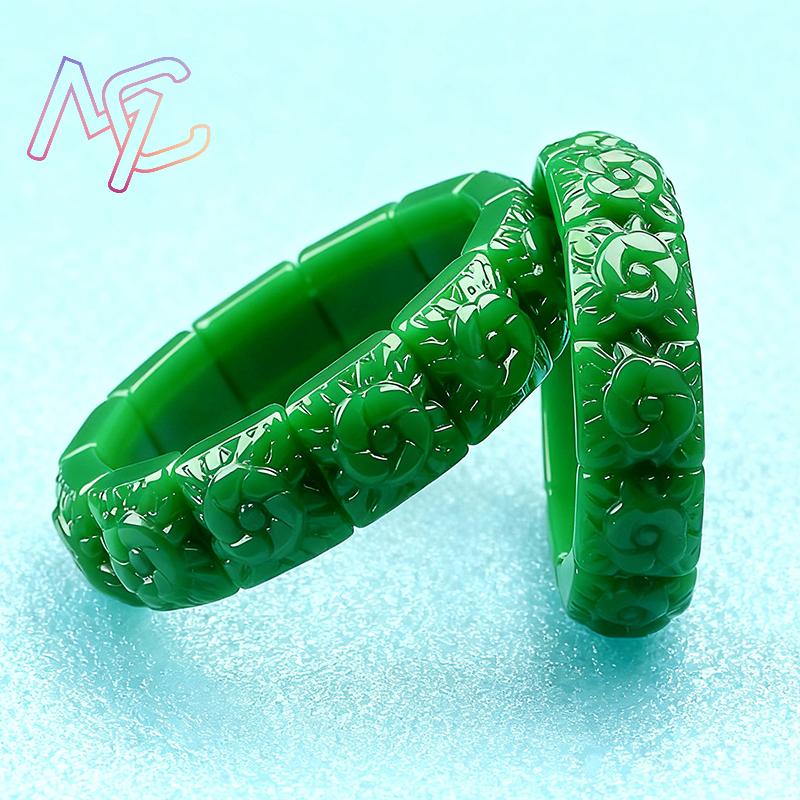 Echtes Jade-Blumen-Armband, Ar – Vintage Collectible Item Bewertung und Preis
